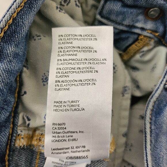 Pilcro Anthropologie Jeans Womens 29 Blue Relaxed Straight Leg Crop Denim Boho - Picture 5 of 9